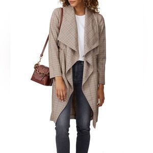 Cupcakes & Cashmere Plaid Open Front Jacket size XS